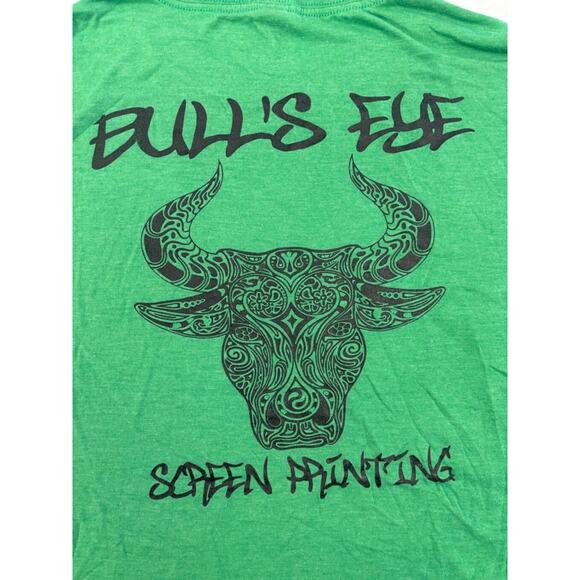 Men's Perfect Tri District Made Bull’s Eye Screen Printing T-shirt XL Green - Picture 1 of 13